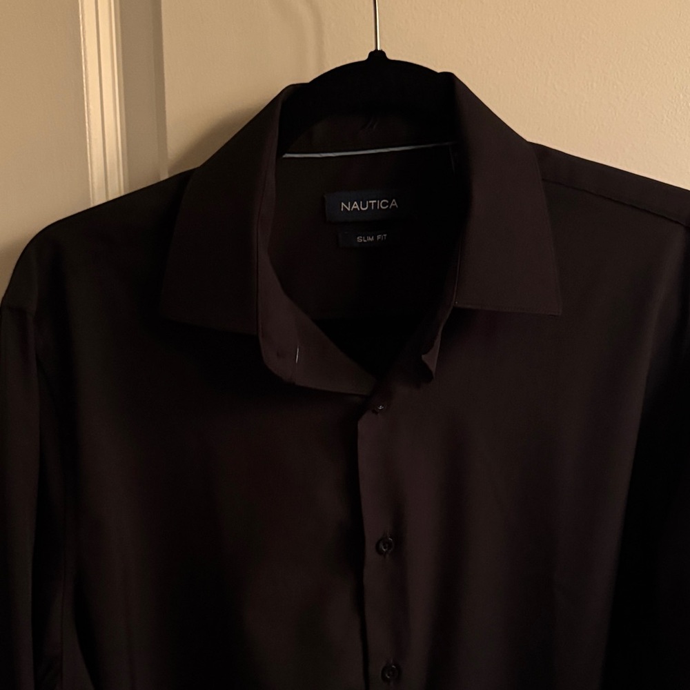 Nautica Women's Elegant Black Dress Shirt